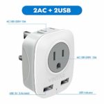 [2-Pack] UK Ireland Travel Plug Adapter, VINTAR International Power Adaptor with 2 USB, 4 in 1 Outlet Adaptor for USA to British England Scotland Irish London Hong Kong (Type G)