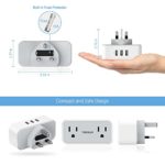 US to UK Plug Adapter, TESSAN Type G Power Adapter with 2 Outlet 3 USB Charger, Travel for USA to Ireland England Scotland Kenya Dubai London British Qatar Irish Hong Kong Fuse Converter Adaptor