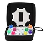 Double 12 Mexican Train Number Dominoes to Go Travel Size with Zip Up Case, Hub & 8 Domino Trains