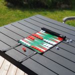 Backgammon Travel Set in Sturdy Leatherette Design – The Classic Board Game in Roll Up Style