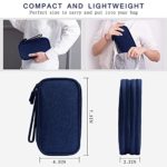Skycase Travel Cable Organizer,Electronics Accessories Cases, All-in-One Storage Bag,[Waterproof] Accessories Carry Bag for USB Data Cable,Earphone Wire,Power Bank, Phone,Navy
