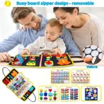 Mornor Busy Board Montessori Toys for Toddlers Sensory Toys Gifts for 1 2 3 4 Year Old Girls & Boys Preschool Learning Activities Educational Travel Toy for Fine Motor Skills (Blue)