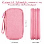 Small Travel Cord Organizer, Bevegekos Travel Accessories Pouch Case for Electronics & Tech (Small, Pink)