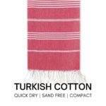 BAY LAUREL Turkish Beach Towel with Travel Bag 39 x 71 Quick Dry Sand Free Lightweight Large Oversized Beach Towel Turkish Towels Light Beach Towel Travel Towels