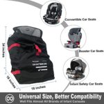 Car Seat Travel Bag Backpack for Air Travel – Karfast Universal Infant Carseat Gate Check Bag Cover for Airplane, Foldable with Pouch, Black