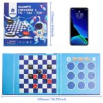 BSTSHIER 2 in 1 Board Games for Kids Checkers Sets Board Games for Kids Travel Toys Magnetic Travel Games Foam Checker Pieces Young Kids Board Games Family Board Game (Checkers&Tic-Tac-Toe)