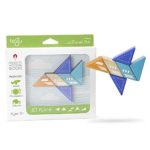 6 Piece Tegu Travel Pal Magnetic Wooden Block Set, Jet Plane