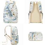 Laptop School Backpack Girls Bookbags Schoolbag for Teens University Travel Daypack (Marble Gray)