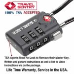 SURE LOCK TSA Compatible Travel Luggage Locks, Inspection Indicator, Easy Read Dials TSA Approved with Zinc Alloy