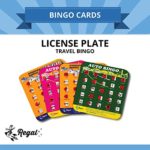 Regal Games – Original Interstate Highway Travel Bingo Set – Travel Bingo Cards for Family Vacations, Car Rides, and Road Trips – Multi Color – 4 Pack