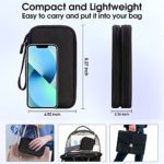Arae Electronic Organizer, Travel Cable Organizer, Double Layers Portable Waterproof Pouch, Electronic Accessories Storage Case for Cable, Cord, Charger, Phone, Earphone (Black)
