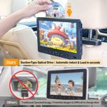 DESOBRY 10.5″ Car DVD Player with Headrest Mount, Portable DVD Player for Car with Headphone, Suction-Type Disc in,Support 1080P Video,HDMI Input,USB/SD Card Reader,AV in/Out,Last Memory&Region Free