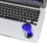 Mini Small Wireless Mouse for Travel Optical Portable Mini Cordless Mice with USB Receiver for PC Laptop Computer (Blue)