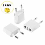 Bates- European Plug Adapter, 3 pc, Travel Adapter, US to Europe Plug Adapter, EU Adapter, Electrical Adapters, Converter Plug, European Outlet Adapter, Travel Plug Adapter, Converter Plug for Europe