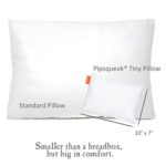 Urban Infant Pipsqueak Tiny | Small Pillow with Name Tag – Mini Size 11″ x 7″ x 2.5″ – Machine Washable – Great for Little Kids, Travel, Neck, Lumbar, Dogs, Preschool and Daycare – White