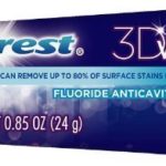 Crest 3D White Vivid Fluoride Anticavity Toothpaste Radiant Mint 0.85 oz Travel Size (Pack of 4)