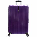 Traveler’s Choice Tasmania 100% Pure Polycarbonate Expandable Spinner Luggage, Purple, 3-Piece Set