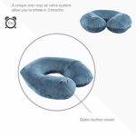 Inflatable Travel Neck Pillow for Airplane Train Car Washable Pillowcase U Shaped Office Napping Pillow