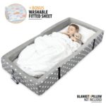 Milliard Portable Toddler Travel Nap Mat Mattress, Folding Washable Soft Foam Mat with Bumpers + Washable Fitted Sheet