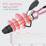 Travel Curling Iron,Mini Curling Iron,Dual Voltage Curling Iron up to 450°F ,Travel Size Curling Iron 1 inch,Mini Curling Iron for Short Hair,Nano – Titanium Barrels & 30s PTC Fast Heating