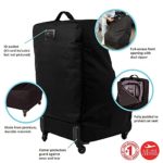 J.L. Childress Spinner Wheelie Deluxe Car Seat Travel Bag, Black,One Size