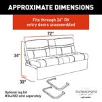 THOMAS PAYNE 72″ Jackknife Sofa for 5th Wheel RVs Travel Trailers and Motorhomes Norlina