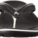 Crocs Unisex Crocband Flip Flops, Black, 8 Men/10 Women