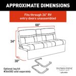 THOMAS PAYNE 68″ Jackknife Sofa for 5th Wheel RVs, Travel Trailers and Motorhomes