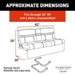 THOMAS PAYNE 62″ Jackknife Sofa for 5th Wheel RVs Travel Trailers and Motorhomes Millbrae