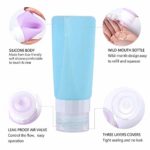 Travel Bottles Leak Proof ,3 oz TSA Approved Silicone Squeezable Travel Shampoo Bottles , Refillable Travel Containers Set for Toiletries Shampoo Conditioner Lotion