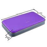 Wismart 72 Capacity Heavy Duty CD DVD Blu-ray Media Case Storage Holder Organizer Wallet (Purple)