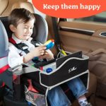 Pillani Kids Travel Tray for Car – Car Seat Tray for Kids Travel, Car Trays for Kids Roadtrip Essentials, Car Seat Table Tray for Kids Road Trip Activities – Toddler Lap Desk Organizer for Carseat