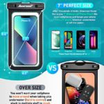 Universal Waterproof Case,Hiearcool Waterproof Phone Pouch Compatible for iPhone 13 12 11 Pro Max XS Max Samsung Galaxy s10 Google Up to 7.0″, IPX8 Cellphone Dry Bag for Vacation-2 Pack