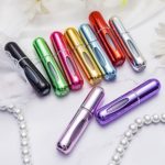 Portable Mini Refillable Perfume Atomizer Bottle Refillable Spray, Atomizer Perfume Bottle, Scent Pump Case, Perfume Atomizer Refillable Travel (5ml, 4 Pack)4