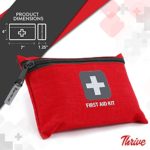 Thrive Mini First Aid Kit Travel Size (66 Piece) – First Aid Bag with Hospital Grade Medical Supplies