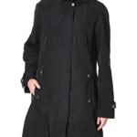 Calvin Klein Womens Long Packable Anorak, Black, X-Large