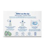 Mustela Bebe On-The-Go Travel Set – Baby Skin Care & Bath Time Gift Set – Natural & Plant-Based – 3 Items Set – Packaging may vary