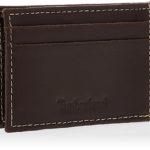 Timberland mens Slim Leather Minimalist Front Pocket Credit Card Holder Travel Accessory Bi Fold Wallet, Dark Brown (Money Clip), One Size US