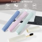 4 Packs Portable Travel Toothbrush Case, Breathable Plastic Toothbrush Holder for Home, Travel, Business, Camping, School