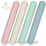 4 Pack Travel Toothbrush Case, NEXCURIO Portable Breathable Toothbrush Holder for Travel/Camping/School/Home