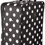 Rockland Vara Softside 3-Piece Upright Luggage Set, Black dot, (20/22/28)