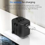 Beondon 2 Pack Universal Travel Plug Adapter All in One International Adaptor European Travel Power Converter with AC Plug and 2.4A 2xUSB Charger Ports