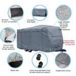 GEARFLAG Travel Trailer RV Cover 4 Layers top fits 22′ -24′ Reinforced Windproof Side-Straps Anti-UV Water-Resistance Heavy Duty for Motorhome (Fits 22′ – 24′)