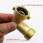 LONKER (3Pcs) 90Degree Brass Garden Hose Elbow Strain On RV Water Intake Hose Fittings Connector Solid Brass Adapter +RV Leveling Scissor Jack Socket Drill Adapter Nut Drivers With 1/4″ Hex Shank