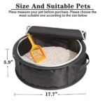 Barrpet Prevent Litter Scatter Design.Collapsible Portable Cat Litter Box with Lid and Handle Standard for Travel Light Weight Leak-Proof, Sturdy, Easy to Clean(17.7″X17.7″X5.9″)