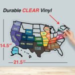 Lushleaf Design 14.5 x 21.5 inch Large RV State Sticker Map, Modern Design