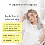 Lucear Twist Memory Foam Travel Pillow Neck Pillows Travel Accessories Traveling on Airplane, Bus, Train at Home(Grey Memory Foam)