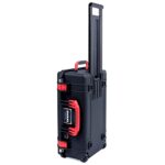 Pelican Color Case Black Pelican 1535 case, with red Handles & latches. Comes with Travel Combo lid Pouch.