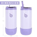 BOTTLE BOTTLE Kids Water Bottles 12 oz Kids Insulated Water Bottle with Leak Proof Lid Double Wall Vacuum Stainless Steel Water Bottle Keeps Hot and Cold for Boys Girls School Sports Travel (purple)