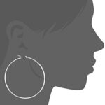 Amazon Essentials Stainless Steel Rounded Tube Hoop Earrings (60mm)